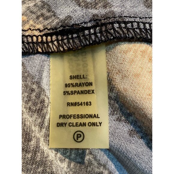 Calvin Klein Brown & Black Abstract Print Dropped Waist Dress, Women's Size 10 - Picture 9 of 9